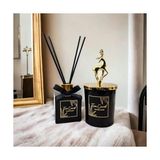 TeknoKapsül Vanilya Kokulu Geyik Tasarımlı Dekoratif Oda Kokusu Seti - 150G Kokulu Mum & 100ML Çubuklu Oda Kokusu (Set-9, Vanilya)