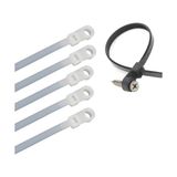 TeknoKapsül Vida Delikli Kablo Bağı Plastik Kelepçe 100LÜ Paket Beyaz 3.6X150MM - Option-1 - 0 - Siyah