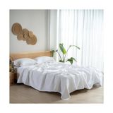 TeknoKapsül Waffle Desenli Pike Yatak Örtüsü Beyaz, Tek Kişilik Pike 160X230 Cm, 100% Pamuk, Hafif 4 Mevsim Kullanım