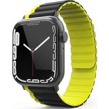 TeknoKapsül Watch 42MM Mo-Wb1 Çift Renk Mıknatıslı Kordon (Saat Değildir) - Siyah-Sarı - 1 Adet