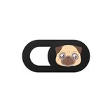 TeknoKapsül Webcam Cover 3 Lü Set Laptop Tablet Telefon Uyumlu Pug Köpek Desenli Kamera Kapatıcı Ultra Ince Gizlilik Koruma Slider Kapak Çok Renkli - 0 - Siyah - Option-1