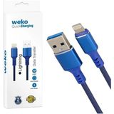 TeknoKapsül Weko WK-22025 USB To Lightning Örgülü Siyah Telefon Şarj Kablosu
