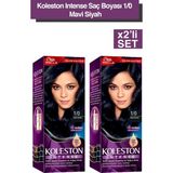 TeknoKapsül Wella Koleston Intense 1/0 Mavi Siyah Saç Boyası X2 Adet