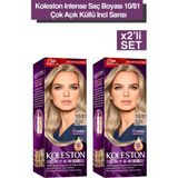 TeknoKapsül Wella Koleston Intense 10/81 Çok Açık Küllü Inci Sarısı Saç Boyası X2 Adet
