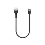 TeknoKapsül X-Level XCC8699 X-Sharkmini Usb-A To Lightning Hızlı Şarj ve Data Kablosu 30CM 3A 27W Qc 3.0 Pd Destekli 480 Mbps Veri Aktarım Örgü Hasır Alüminyum Uç Dayanıklı Kısa Şarj Kablosu | XCC8699