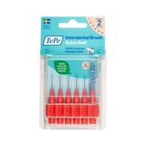 TeknoKapsül X-Soft 0.5 mm - Kırmızı Diş Arayüz Fırçası (1x 6 Adet) - 0 RH (+) Kırmızı