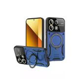 TeknoKapsül Xiaomi Redmi Note 13 4G Uyumlu Kılıf Joy Lens Standlı Kapak - Lacivert BZ-8683140690182