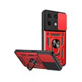 TeknoKapsül Xiaomi Redmi Note 13 4G Uyumlu Kılıf Pars Lens Yüzüklü Silikon - Kırmızı BZ-8683140668181