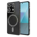 TeknoKapsül Xiaomi Redmi Note 13 Pro 4G Uyumlu Joke Simli Magneticsafe Kılıf - Siyah BZ-8683140895013