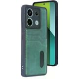 TeknoKapsül Xiaomi Redmi Note 13 Pro 5G Uyumlu Kılıf Sara Kartvizitli Deri Kılıf - Koyu Yeşil BZ-8683140836047