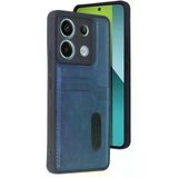 TeknoKapsül Xiaomi Redmi Note 13 Pro 5G Uyumlu Kılıf Sara Kartvizitli Deri Kılıf - Lacivert BZ-8683140836030