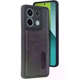 TeknoKapsül Xiaomi Redmi Note 13 Pro 5G Uyumlu Kılıf Sara Kartvizitli Deri Kılıf - Siyah BZ-8683140836016