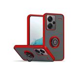 TeknoKapsül Xiaomi Redmi Note 13 Pro Plus Uyumlu Kılıf Montreal Yüzüklü Silikon Kapak - Kırmızı BZ-8683140826598