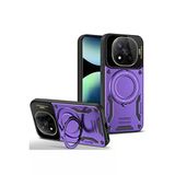 TeknoKapsül Xiaomi Redmi Note 14 Pro Plus Uyumlu Kılıf Joy Lens Standlı Kapak - Mor BZ-8683140826086