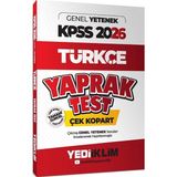 TeknoKapsül Yediiklim 2026 Kpss Genel Yetenek Türkçe Çek Kopart Yaprak Test