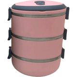 TeknoKapsül Yemek Termosu Pembe 3lü Sefer Tasi Saklama Kabi 1.8lt