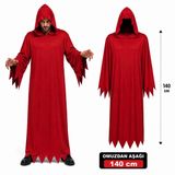 TeknoKapsül Yetişkin Kırmızı Kapüşonlu Cellat Hayalet Kostümü 140 Cm MP-SM-SM-SMRXC562