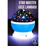 TeknoKapsül Yıldızlı Gökyüzü Projeksiyon Gece Lambası Hareketli Işık Şovu TD-XXUCZSTARMASTERR