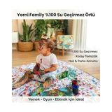 TeknoKapsül Yorni Family Su Geçirmez Yer/masa Örtüsü, Aktivite, Yemek ve Oyun Için, Doğa Dostu ve Çevreci, Ekoteks Sertifikalı, 150X180 cm