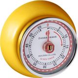 TeknoKapsül Zassenhaus Manyetik Retro Mutfak, Klasik Mekanik Pişirme Zamanlayıcısı (Sarı), 2,75 Inç