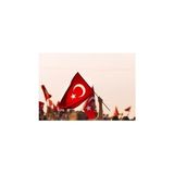 TeknoKapsül Zc Bayrak Sopalı Türk Bayrağı 70X105 Yüksek Kalite Çift Tarafllı Fabrikasyon Baskı Alpaka Kumaş