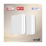 TeknoKapsül Zenwifi BQ16 BE25000 Wifi7 Quad Band Kablosuz Mesh Sistemi (Beyaz, Ikili Paket)