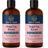 TeknoKapsül Zeytinyağı Yağı Bal Özlü Tüm Saç Tipleri Için Doğal Saç Kremi 500 ml (2 Paketi)