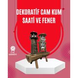 TeknoKesgin Ahşap Gövdeli Deniz Feneri Formlu Kum Saati – 15X20 cm Masa Dekoru