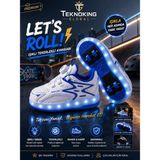 Teknoking Global Çocuk Işıklı Tekerlekli Spor Ayakkabı – LED Tabanlı Paten Ayakkabı - 005-Mavi
