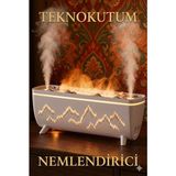 teknokutum Alev ve Deniz Anası Şeklinde Üfleyen Hava Nemlendirici - Beyaz