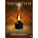 teknokutum Şarjlı Dekoratif Nostaljik Gaz Lambası Şeklinde Hava Nemlendirici - 02Y-Yeşil