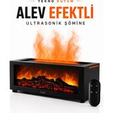 teknokutum Şömine Konseptli Alev Efektli Oda ve Hava Nemlendirici - Siyah