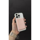 TEKNOLABTR Magsafe Mıknatıslı Kartlık Deri Cüzdan Toz Pembe