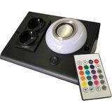Teknoloji Elektrik Venüs Prizmatik Bluetooth Hoparlörlü Elektrik Prizi - Siyah Kasa İle RGB Aydınlatma Özelliği