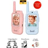 Teknoloji Gelsin Akıllı Çocuk Telsizi Smart Görüntülü Konuşma 4 Farklı Ses Efekti Walkie Talkie 2 Adet Oyuncak Telsiz - Pembe - Mavi