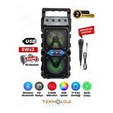 Teknoloji Gelsin Bluetooth Hoparlör Rgb Işıklı Extra Bass Fm/sd/aux/flaş Mikrofonlu Ses Bombası Speaker Müzik Çalar - Siyah