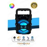 Teknoloji Gelsin Bluetooth Hoparlör Taşınabilir Ses Bombası Led Işıklı Extra Bass Ses Radyolu Speaker Sd Kart-usb