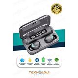 Teknoloji Gelsin Bluetooth Kulaklık Kulakiçi Powerbanklı Çift Mikrofonlu Dokunmatik Kablosuz Earbuds F9 Pro