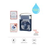 Teknoloji Gelsin Buzlu Vantilatör Mini Fan 5 Spreyli Su Püskürtmeli 600 ML Buhar Makinesi Nemlendirici Mini Klima Rgb