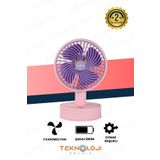 Teknoloji Gelsin Masaüstü Mini Fan Vantilatör Teleskopik Ayarlanabilir Taşınabilir El Fanı Şarjlı 3 Kademe Soğutucu