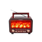 Teknoloji Gelsin Nostaljik Şömine Tasarımlı Bluetooth Radyo, Ahşap, Güneş Enerjili, USB SD MP3 Çalar Özellikli Müzik Kutusu