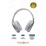 Teknoloji Gelsin P9 Pro Bluetooth Kulaklık Kulak Üstü Stereo Extra Bass Ses Kalitesi Ios ve Android Uyumlu Aux/sd/fm - Beyaz