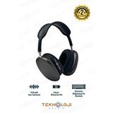 Teknoloji Gelsin P9 Pro Bluetooth Kulaklık Kulak Üstü Stereo Extra Bass Ses Kalitesi Ios ve Android Uyumlu Aux/sd/fm - Siyah