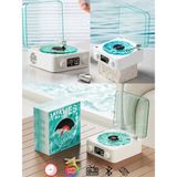Teknoloji Gelsin Plak Speaker Nostalji 3D Surrond Ses Kalitesi Saatli Bluetooth Hoparlör Retro Müzik Çalar Fm Radyo - Beyaz