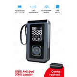 Teknoloji Gelsin Taşınabilir Araç Pompası 10.000mAh Akü Şarj Eden OtoKompresör ElFeneri Powerbank Çanta Hediye 3in1