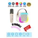 TEKNOLOJİCİM K12 RGB Işıklı Karaoke Bluetooth Hoparlör ve Mikrofon Seti | Taşınabilir Renkli Karaoke Sistemi