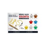 Teknolojik Garaj Oto Elektrik Kontrol Kalemi + 21'li Mikro Yassı Sigorta Seti (Araç Devre Test ve Sigorta Kit)
