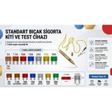 Teknolojik Garaj Oto Elektrik Kontrol Kalemi + 21'li Standart Bıçak Sigorta Seti (Araç Devre Test ve Sigorta Kit)