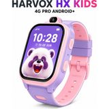 TeknolojiSA Hx Kids 4g Pro Çocuk Akıllı Saat Gps Takip Sos Kameralı Görüntülü Arama - Mor