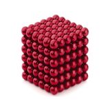 teknom Boncuk mıknatıs zeka küpü neodyum mıknatıs bilye oyuncak manyetik toplar 216 parça 5mm kırmızı